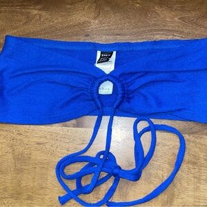 Blue Shein Bandeau Top